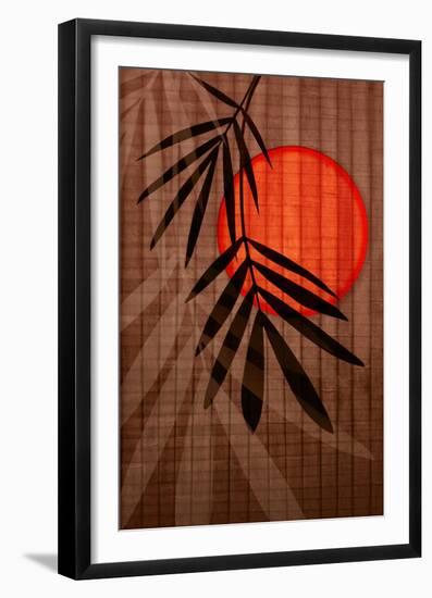 Bamboo and Red Sun I-Christine Zalewski-Framed Art Print