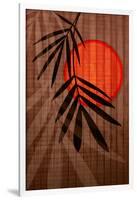 Bamboo and Red Sun I-Christine Zalewski-Framed Art Print