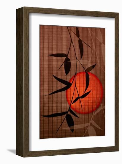 Bamboo and Red Sun II-Christine Zalewski-Framed Art Print