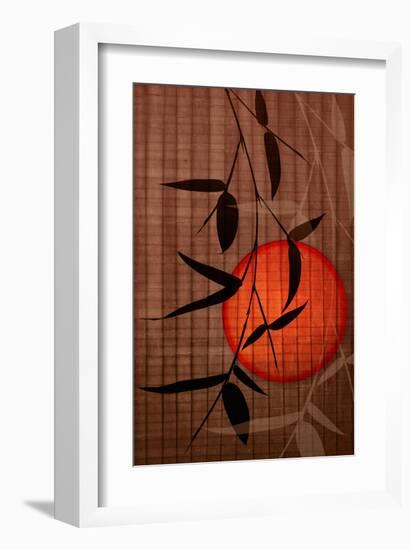 Bamboo and Red Sun II-Christine Zalewski-Framed Art Print