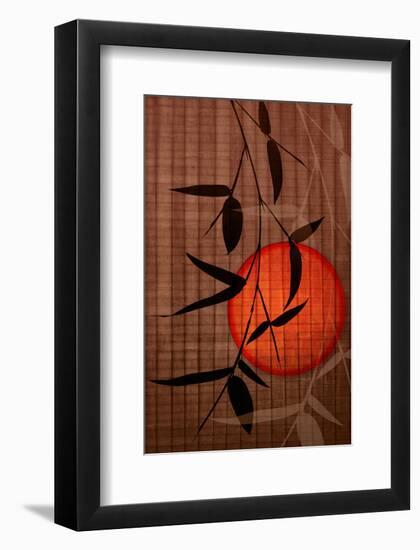 Bamboo and Red Sun II-Christine Zalewski-Framed Art Print