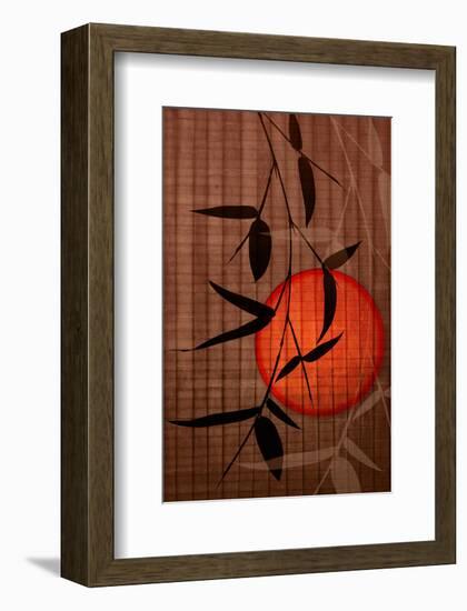 Bamboo and Red Sun II-Christine Zalewski-Framed Art Print