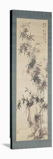 Bamboo and Rocks, 1838-Yamamoto Baiitsu-Stretched Canvas