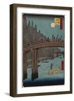 Bamboo Bank, Kyo Bashi, December 1857-Utagawa Hiroshige-Framed Giclee Print