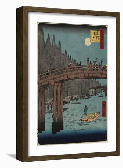 Bamboo Bank, Kyo Bashi, December 1857-Utagawa Hiroshige-Framed Giclee Print