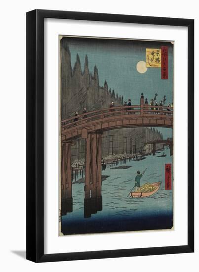Bamboo Bank, Kyo Bashi, December 1857-Utagawa Hiroshige-Framed Giclee Print