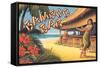 Bamboo Bar, Hawaii-Kerne Erickson-Framed Stretched Canvas