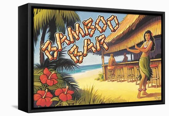 Bamboo Bar, Hawaii-Kerne Erickson-Framed Stretched Canvas