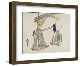 Bamboo Blinds Vending Stand-Shibata Zeshin-Framed Giclee Print