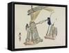 Bamboo Blinds Vending Stand-Shibata Zeshin-Framed Stretched Canvas