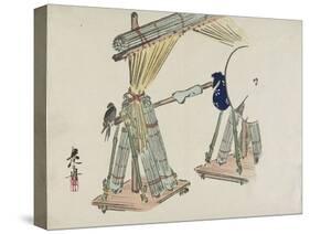 Bamboo Blinds Vending Stand-Shibata Zeshin-Stretched Canvas