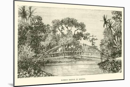 Bamboo Bridge in Borneo-null-Mounted Giclee Print