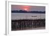 Bamboo Bridge of Koh Paeng Island on the Island River, Kompong Cham (Kampong Cham), Cambodia-Nathalie Cuvelier-Framed Photographic Print