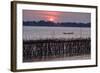 Bamboo Bridge of Koh Paeng Island on the Island River, Kompong Cham (Kampong Cham), Cambodia-Nathalie Cuvelier-Framed Photographic Print