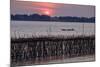 Bamboo Bridge of Koh Paeng Island on the Island River, Kompong Cham (Kampong Cham), Cambodia-Nathalie Cuvelier-Mounted Photographic Print