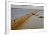 Bamboo Bridge of Koh Paeng Island on the Island River, Kompong Cham (Kampong Cham), Cambodia-Nathalie Cuvelier-Framed Photographic Print