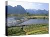 Bamboo Bridge, Vang Vieng, Laos, Indochina, Southeast Asia-Jane Sweeney-Stretched Canvas