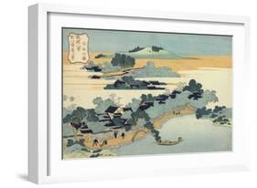 Bamboo Hedge at Kumemura (Kumemura Chikur), from the Series Eight Views of the Ryukyu Islands-Katsushika Hokusai-Framed Giclee Print