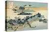 Bamboo Hedge at Kumemura (Kumemura Chikur), from the Series Eight Views of the Ryukyu Islands-Katsushika Hokusai-Stretched Canvas