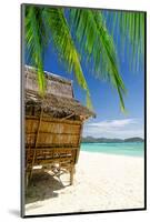 Bamboo Hut On A Tropical Beach-null-Mounted Art Print