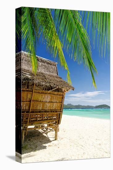 Bamboo Hut On A Tropical Beach-null-Stretched Canvas