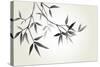 Bamboo Illustration, Japanese Calligraphy-Ataly-Stretched Canvas