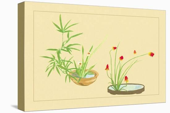 Bamboo, Narcissus, and Lily-Sofu Teshigahara-Stretched Canvas