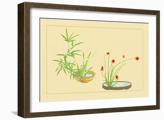 Bamboo, Narcissus, and Lily-Sofu Teshigahara-Framed Art Print