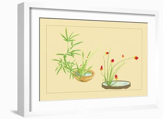 Bamboo, Narcissus, and Lily-Sofu Teshigahara-Framed Art Print