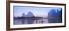 Bamboo Raft On The Li River, Yangshuo, Guangxi, China-Keren Su-Framed Photographic Print