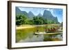 Bamboo Rafting in Li River, Guilin - Yangshou China-kenny001-Framed Photographic Print