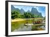 Bamboo Rafting in Li River, Guilin - Yangshou China-kenny001-Framed Photographic Print