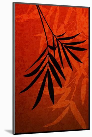 Bamboo Shade on Red I-Christine Zalewski-Mounted Art Print