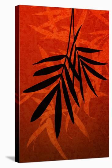 Bamboo Shade on Red II-Christine Zalewski-Stretched Canvas