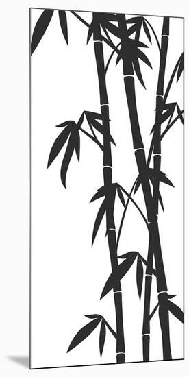 Bamboo Stems Ink Sketch-null-Mounted Premium Giclee Print