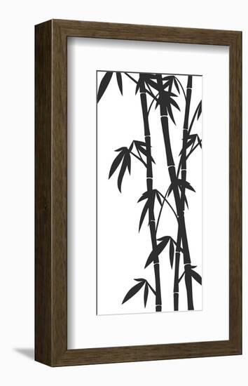 Bamboo Stems Ink Sketch-null-Framed Art Print
