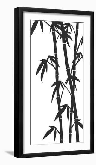 Bamboo Stems Ink Sketch-null-Framed Art Print