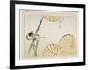 Bamboo, Umbrellas, a Cat and Butterflies, C. 1877-Shibata Zeshin-Framed Giclee Print