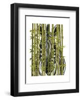 Bamboo Zebra-Fab Funky-Framed Art Print