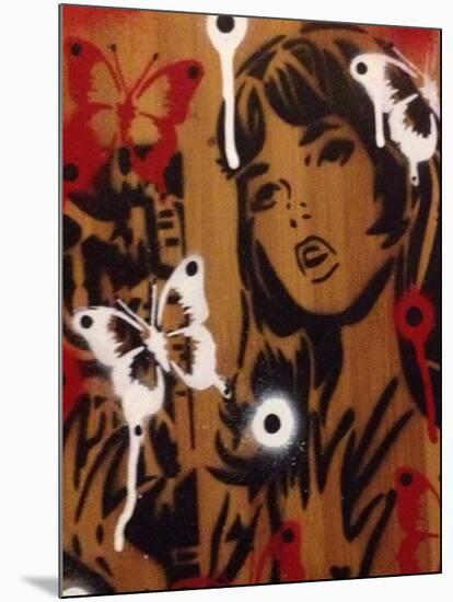 Bamboo-Abstract Graffiti-Mounted Giclee Print