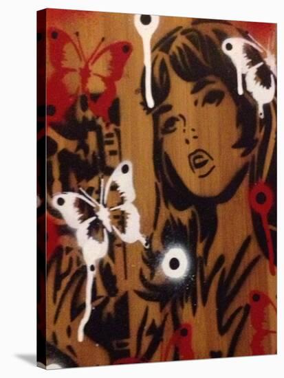 Bamboo-Abstract Graffiti-Stretched Canvas