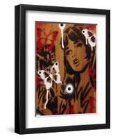 Bamboo-Abstract Graffiti-Framed Premium Giclee Print