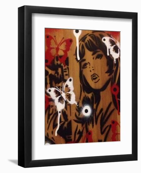 Bamboo-Abstract Graffiti-Framed Premium Giclee Print