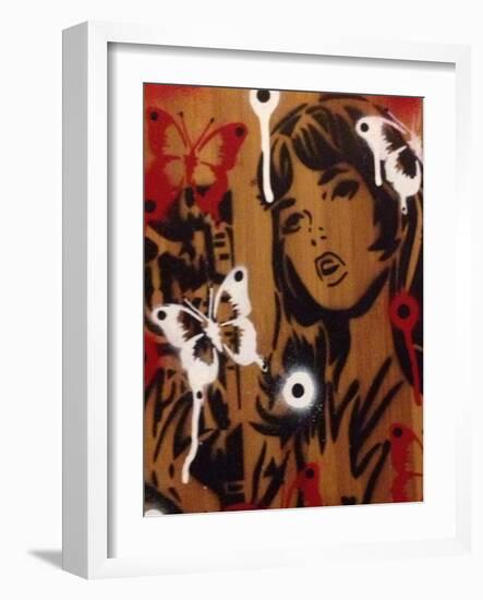 Bamboo-Abstract Graffiti-Framed Giclee Print