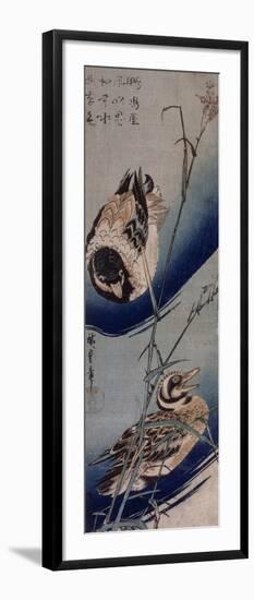 Bambous et Canards Sauvages-Ando Hiroshige-Framed Giclee Print