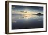 Bamburgh and Farne Island Winter Reflections, Bamburgh, Northumberland, England-Eleanor Scriven-Framed Photographic Print