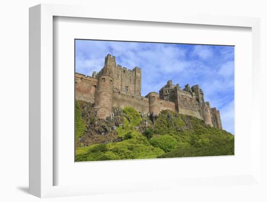Bamburgh Cast in Summer, from Below, Northumberland, England, United Kingdom-Eleanor Scriven-Framed Photographic Print
