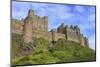 Bamburgh Cast in Summer, from Below, Northumberland, England, United Kingdom-Eleanor Scriven-Mounted Photographic Print