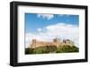 Bamburgh Castle, a fortress constructed on top of a craggy outcrop of volcanic dolerite-Stuart Forster-Framed Photographic Print