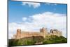 Bamburgh Castle, a fortress constructed on top of a craggy outcrop of volcanic dolerite-Stuart Forster-Mounted Photographic Print